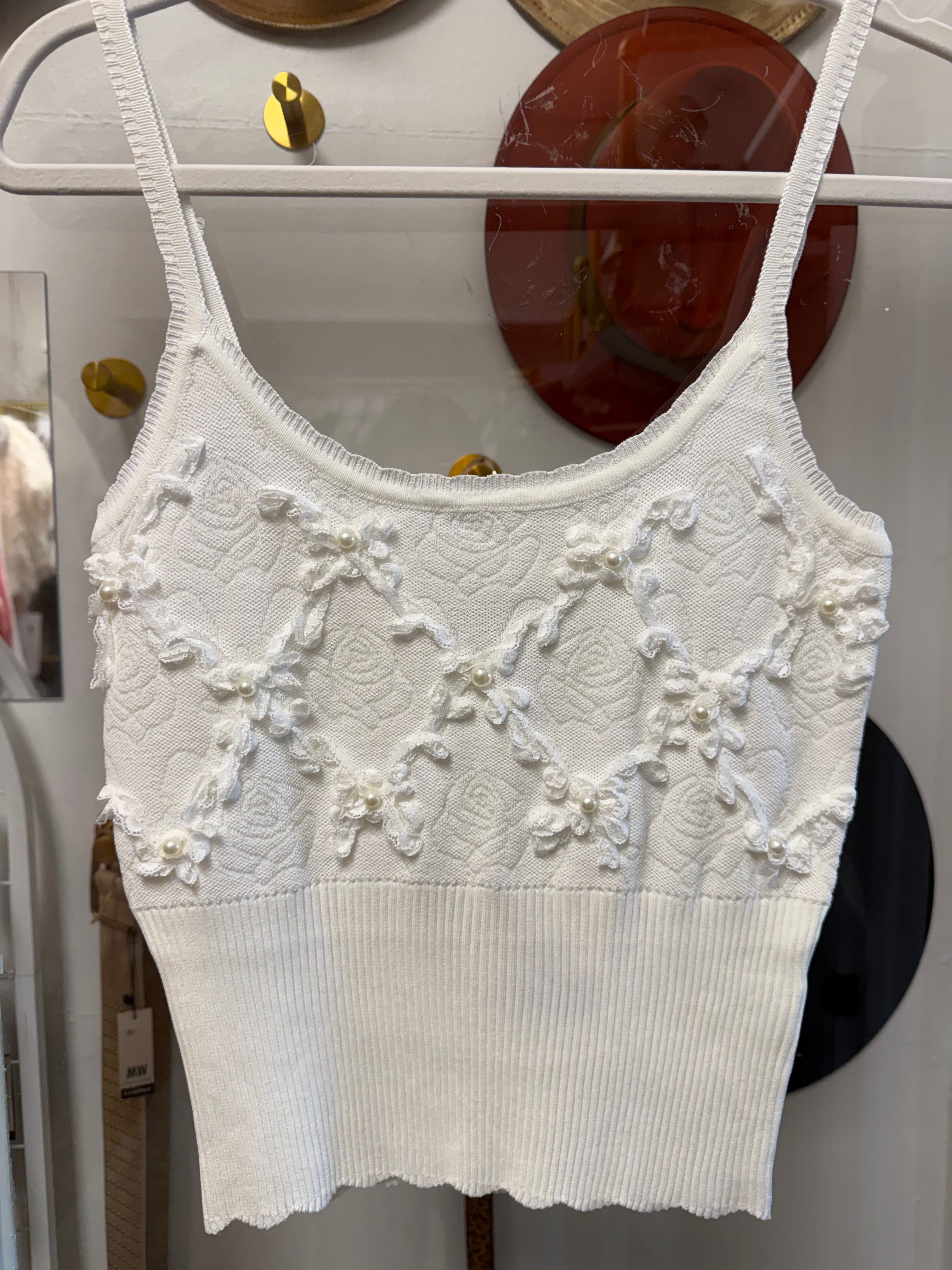 Textured Pearl Knit Top