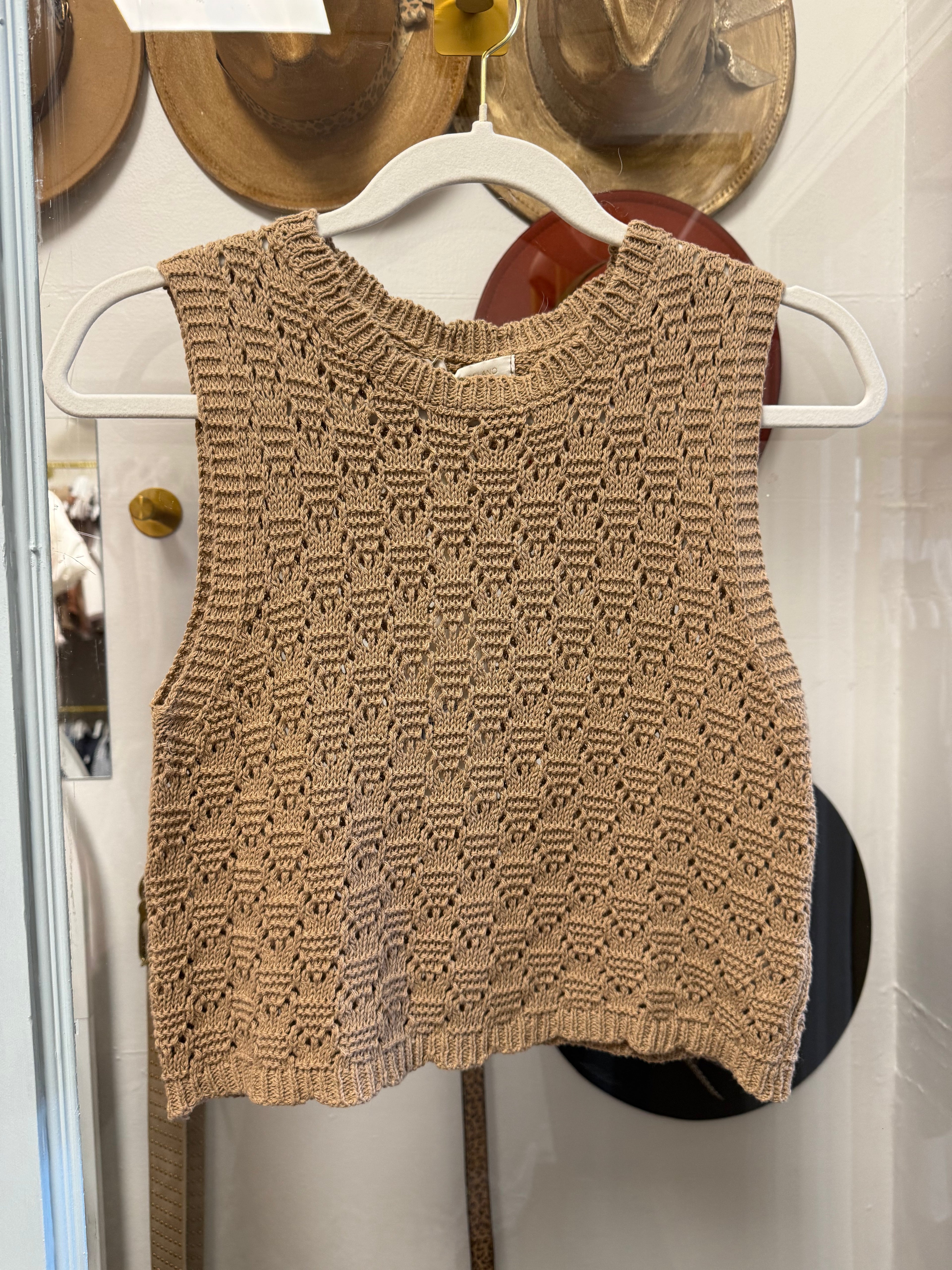 Pointelle Crochet Top