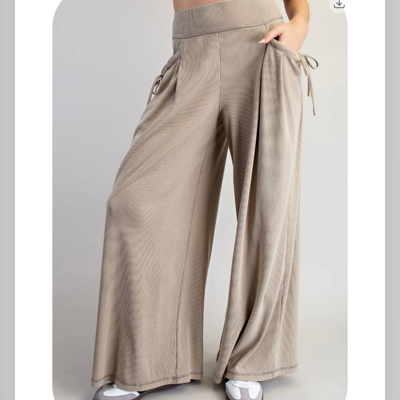 Taupe Wide Leg Joggers