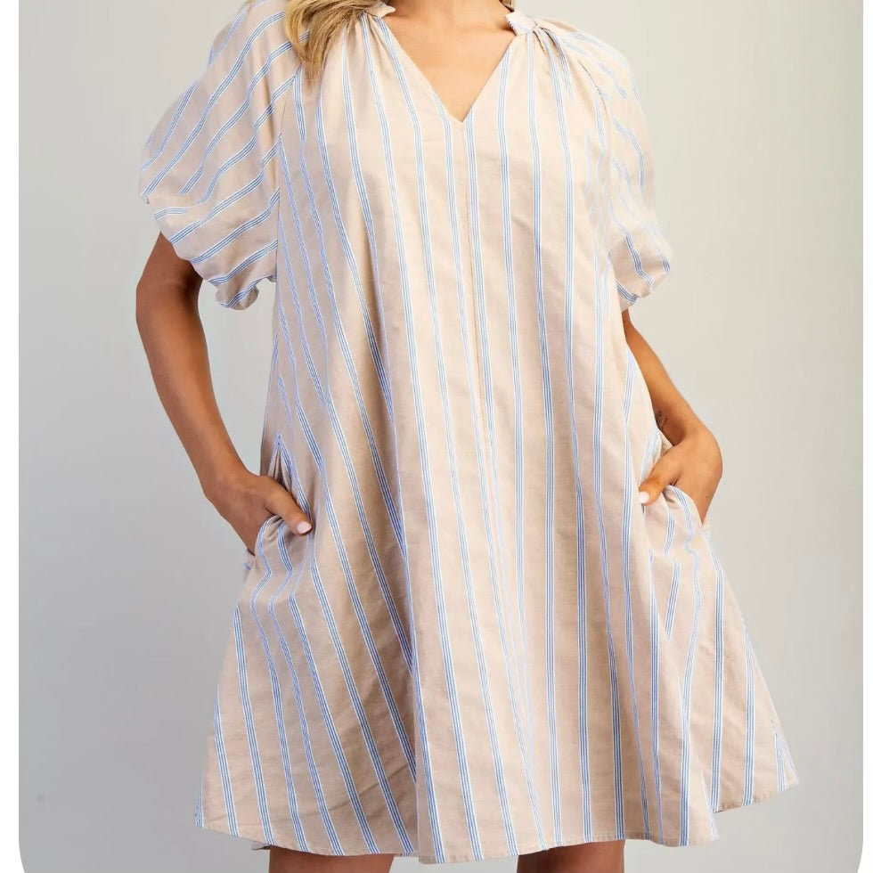 Puff Sleeve Caftan Mini