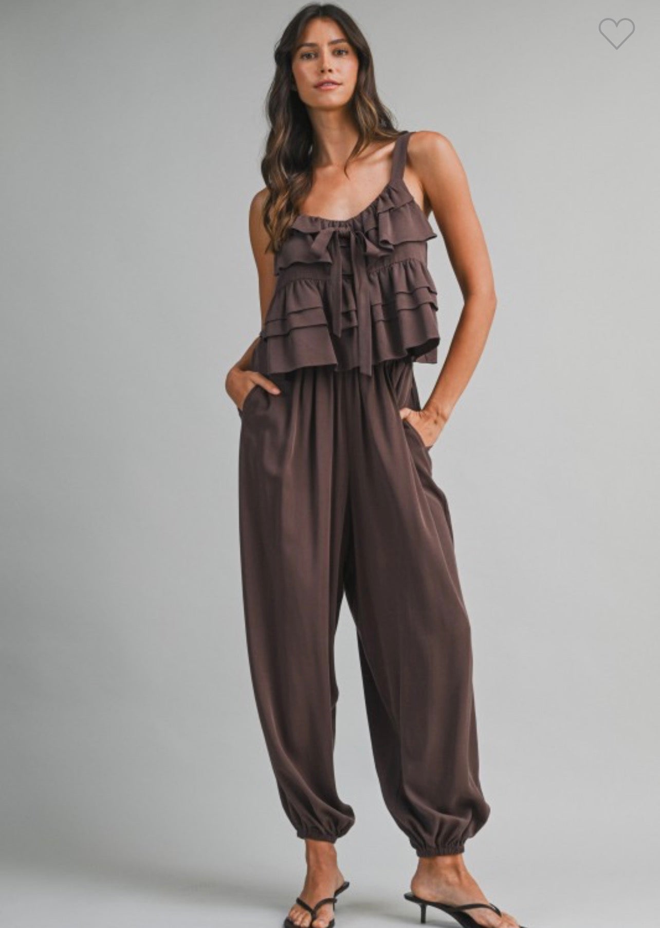 Ruffled Top and Pants Set