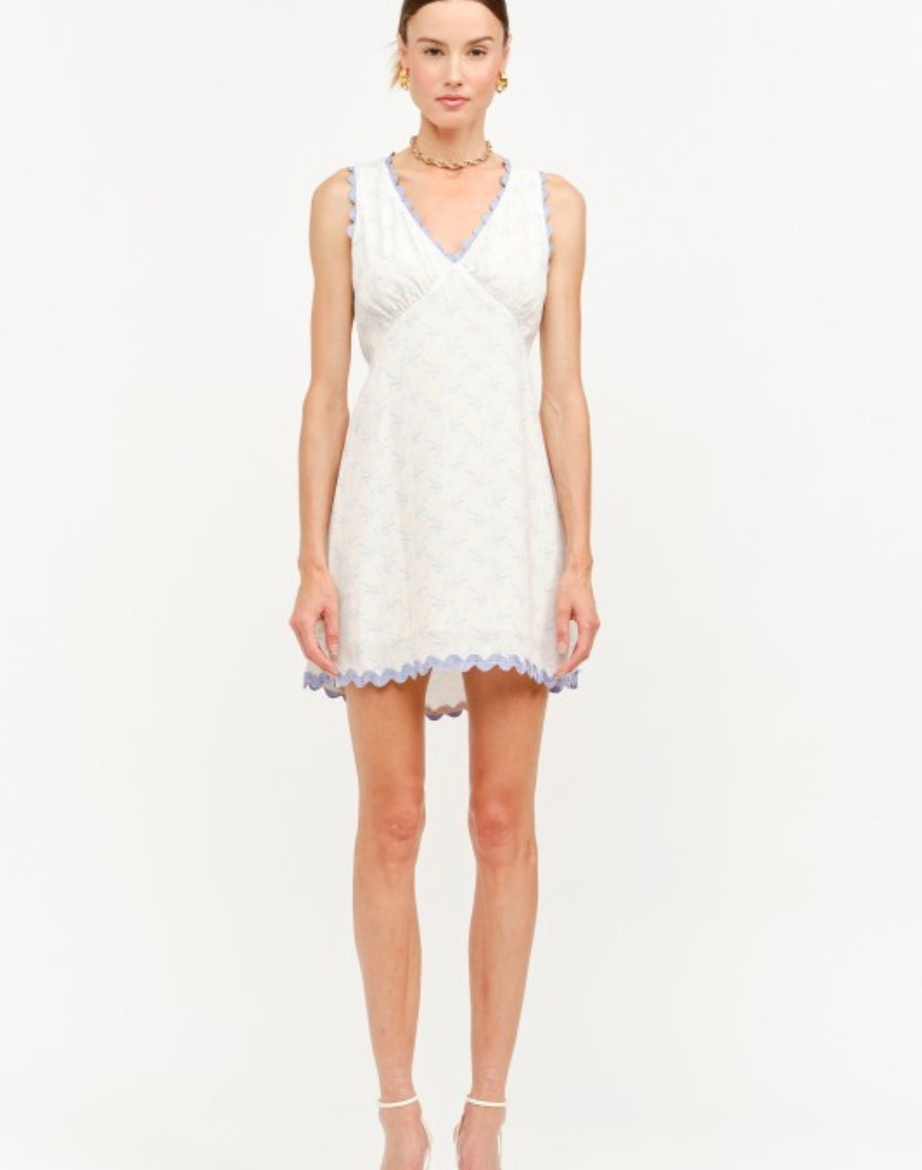De La Luna Baby Blue Mini Dress