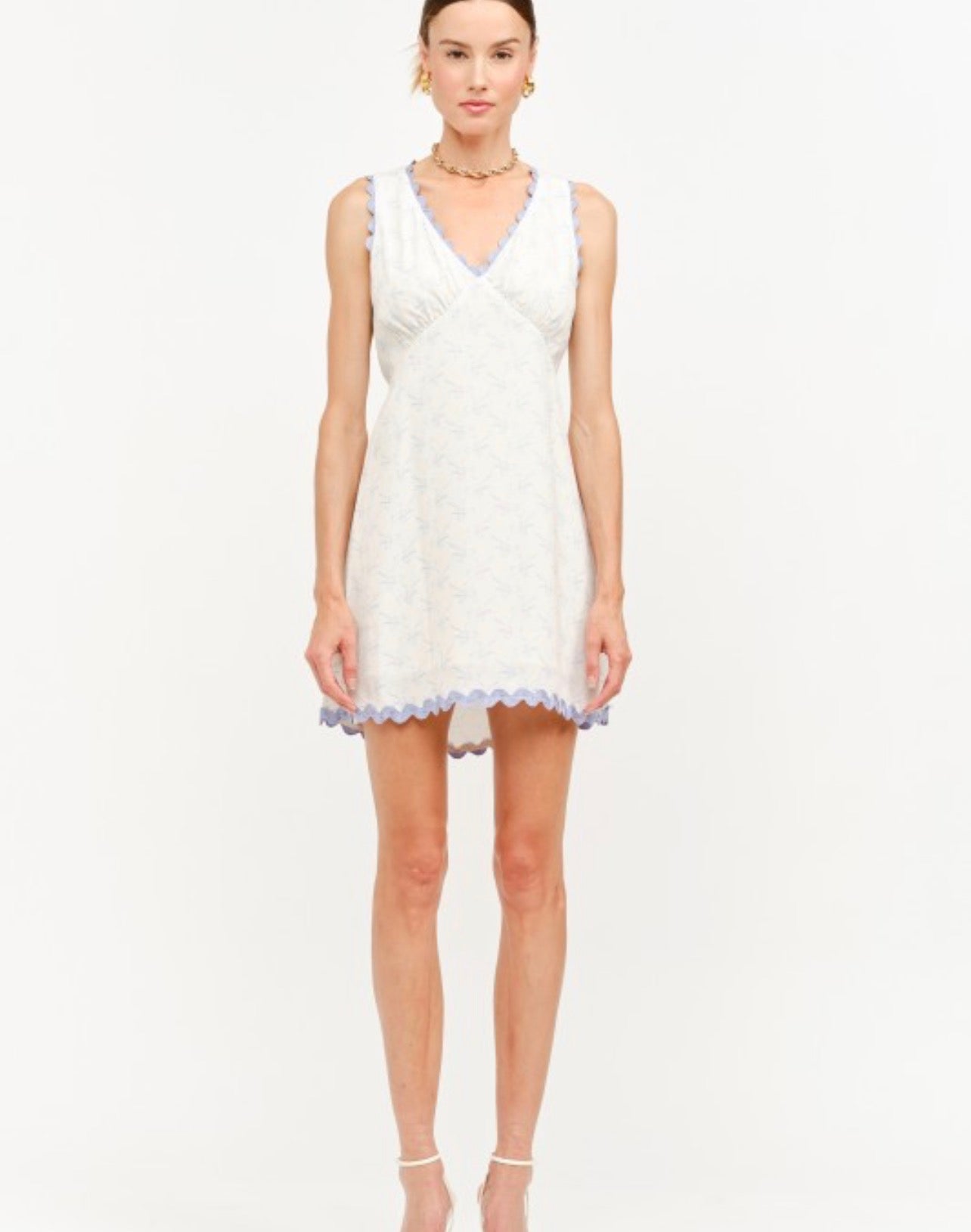 De La Luna Baby Blue Mini Dress