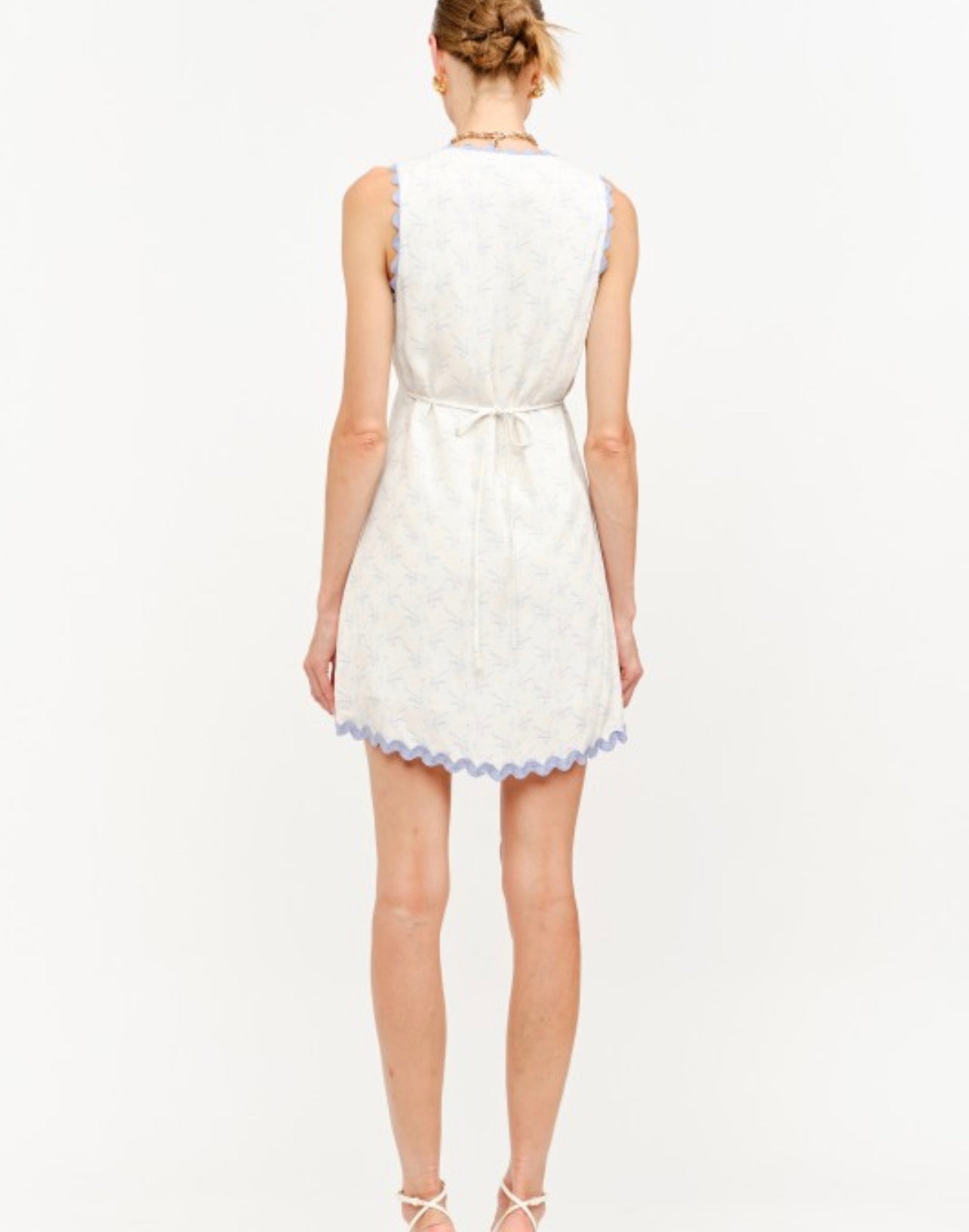 De La Luna Baby Blue Mini Dress