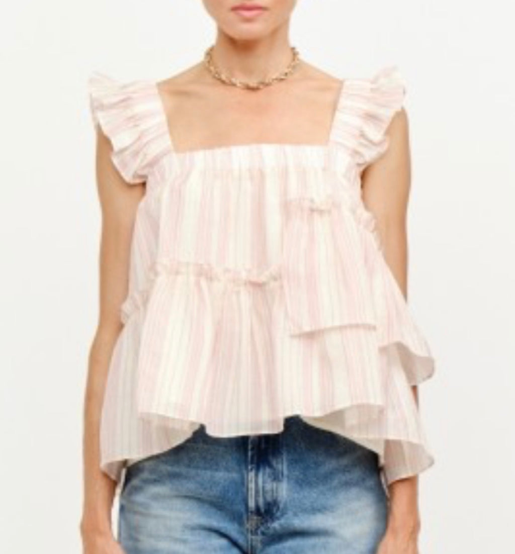 Ruffled Blush Top