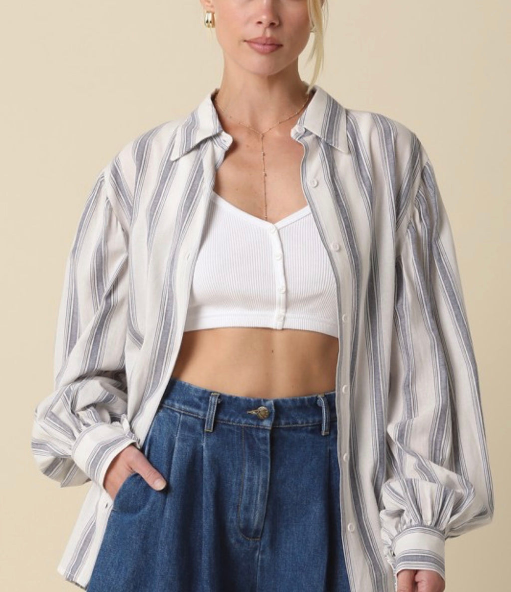 Blue Stripe Button Down