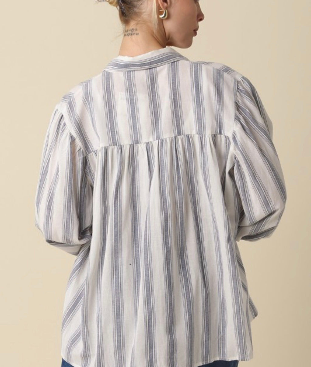 Blue Stripe Button Down