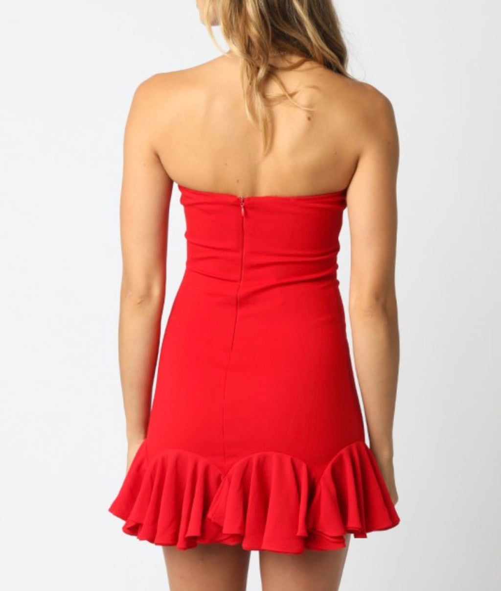 Strapless Red Dress