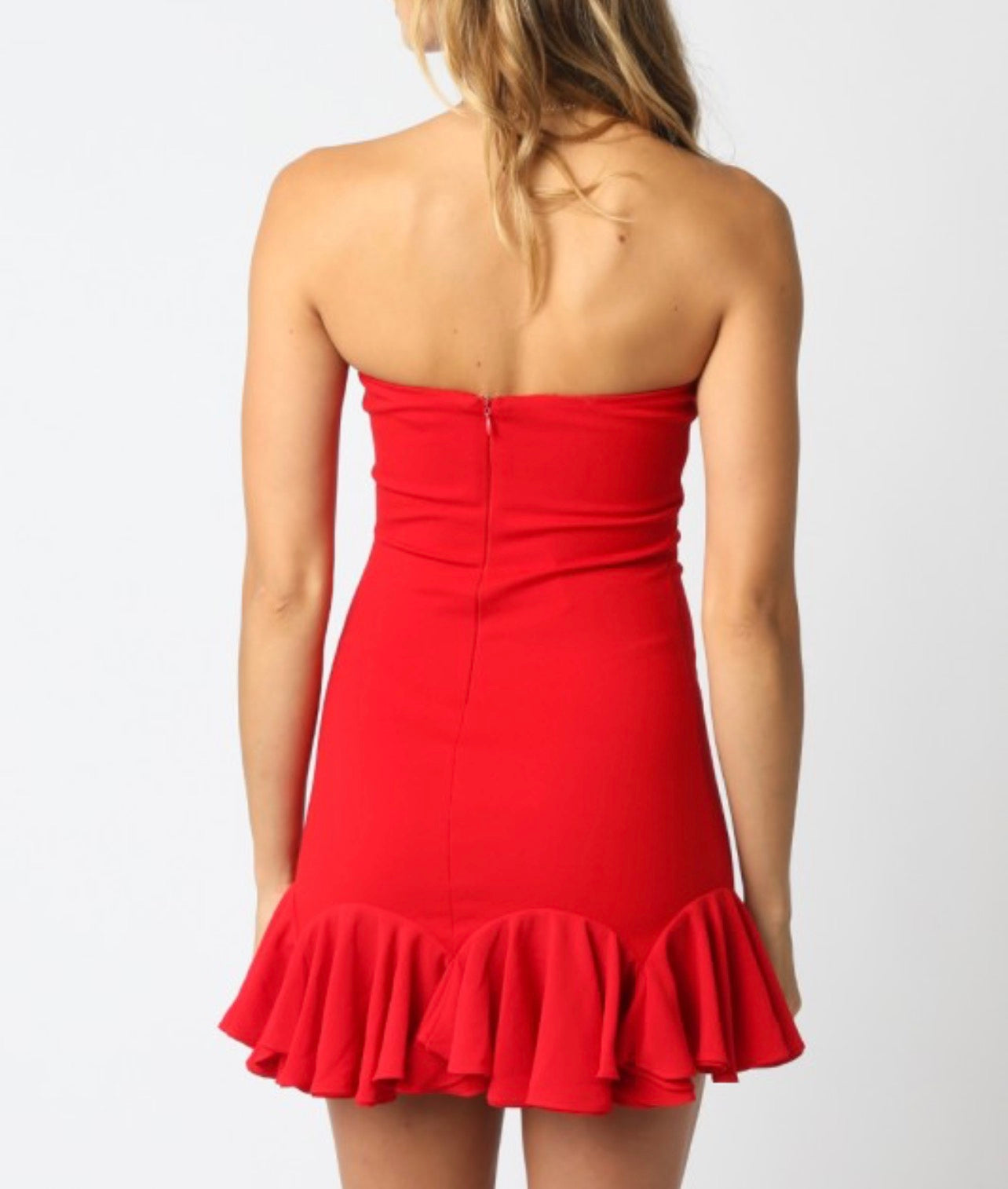 Strapless Red Dress