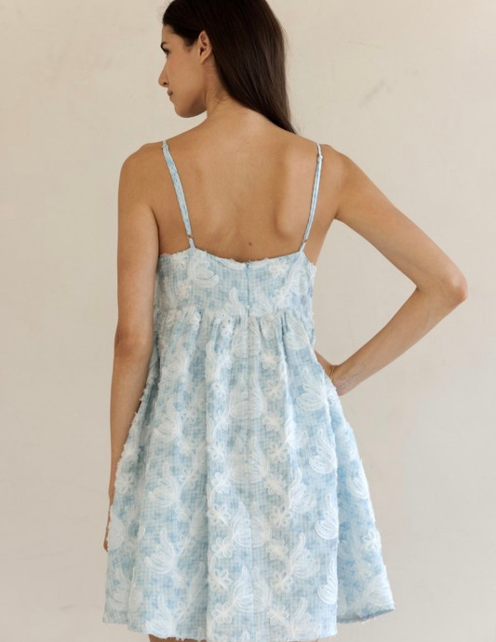 Blue/White Floral mini dress