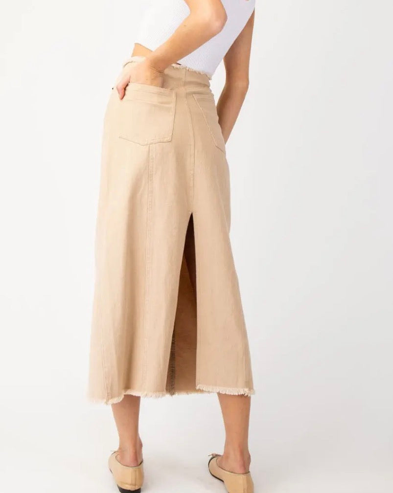 Frayed Hem Skirt
