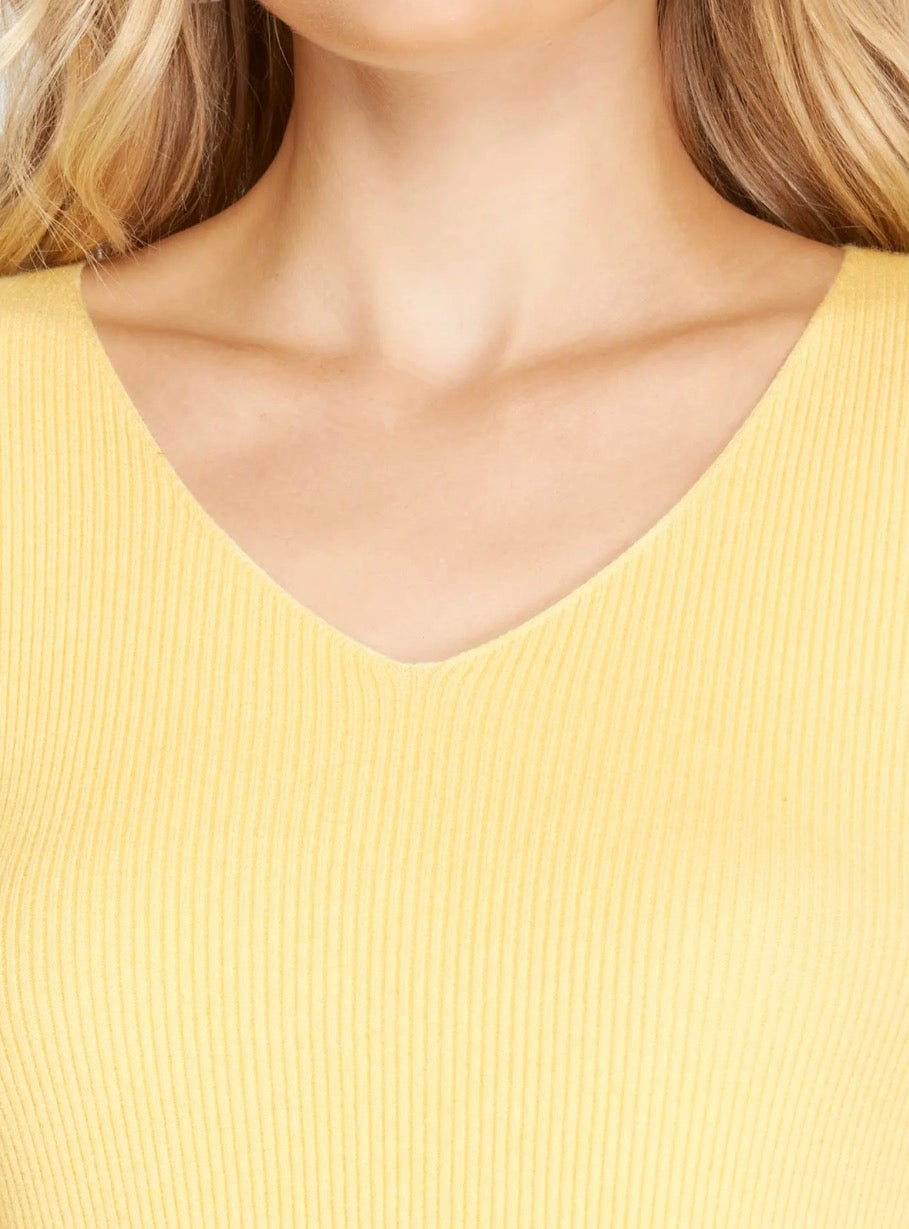 Butter Yellow Knit Top