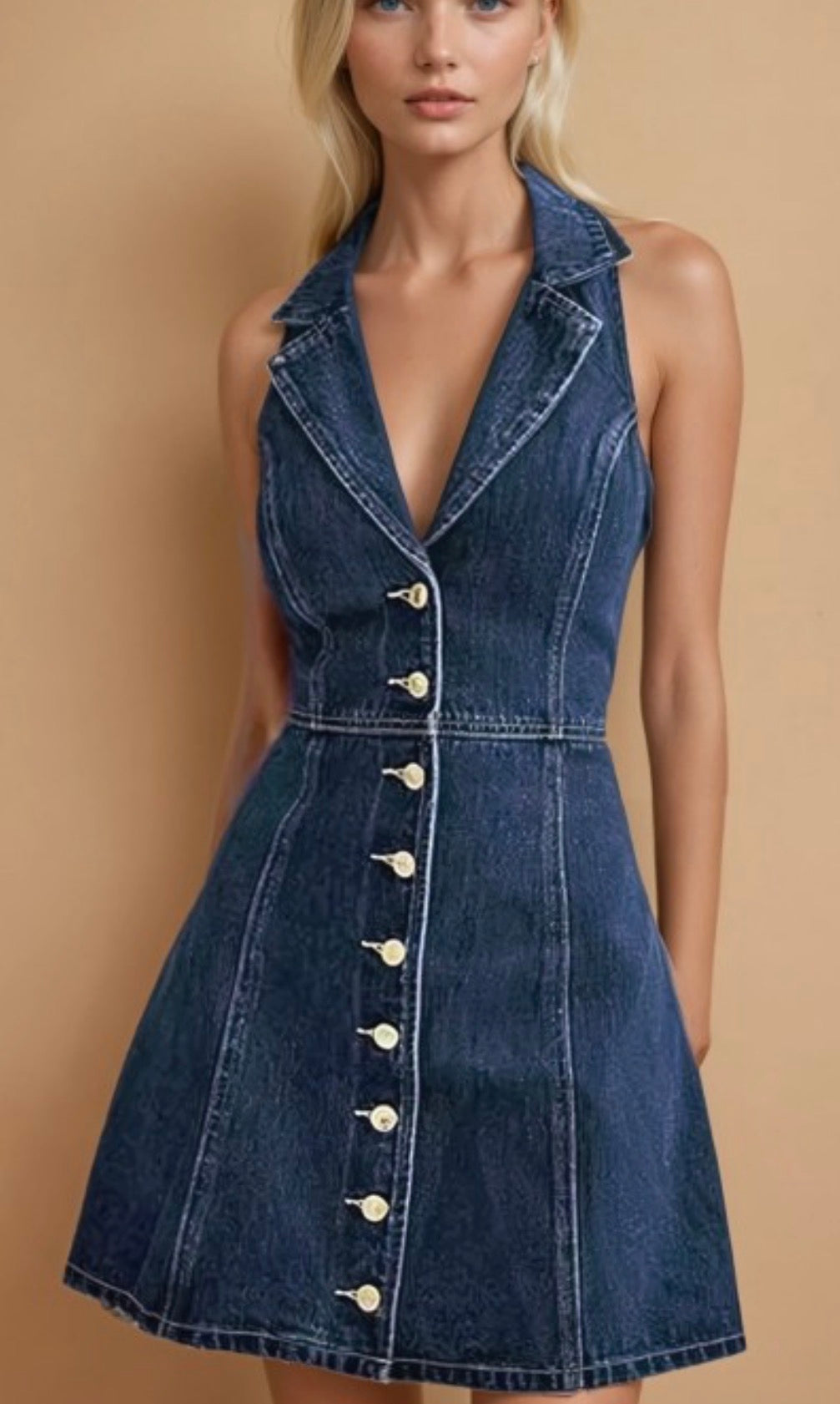 Collared Denim Mini
