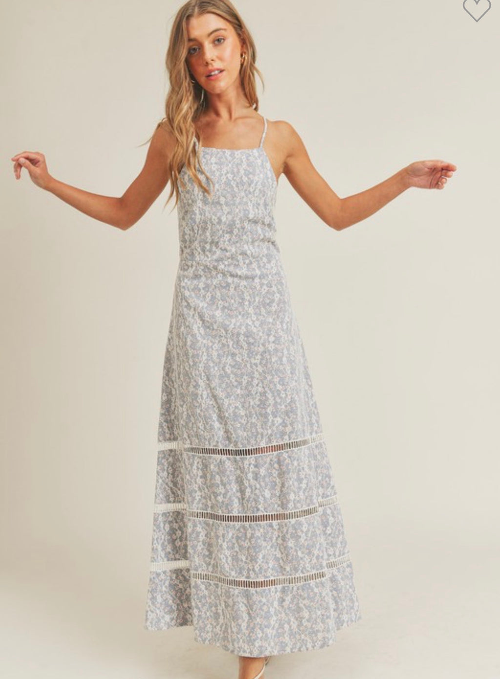 Light Blue Floral Maxi