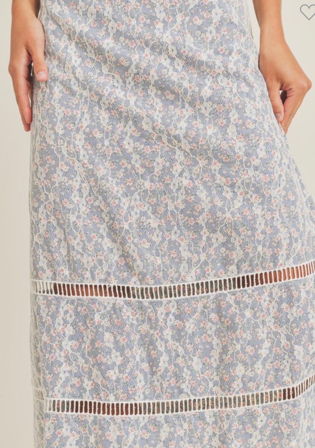 Light Blue Floral Maxi