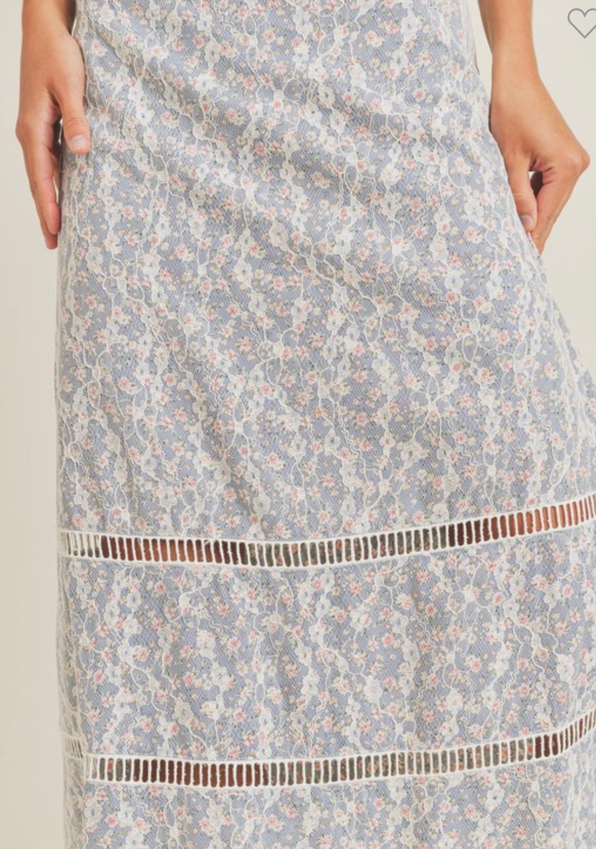 Light Blue Floral Maxi