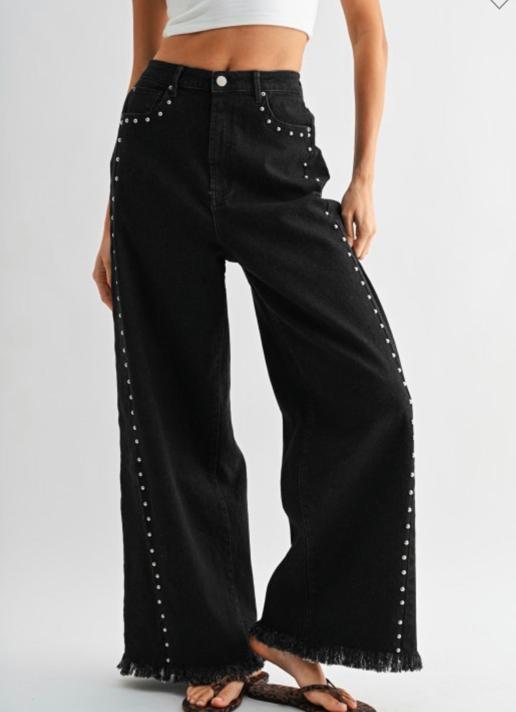 Black Wide leg Denim