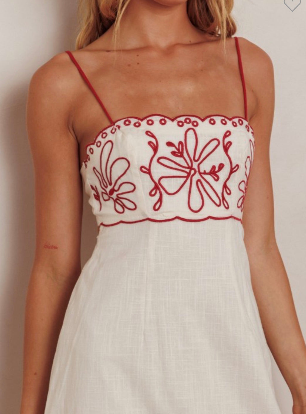 Red Embroidered Dress