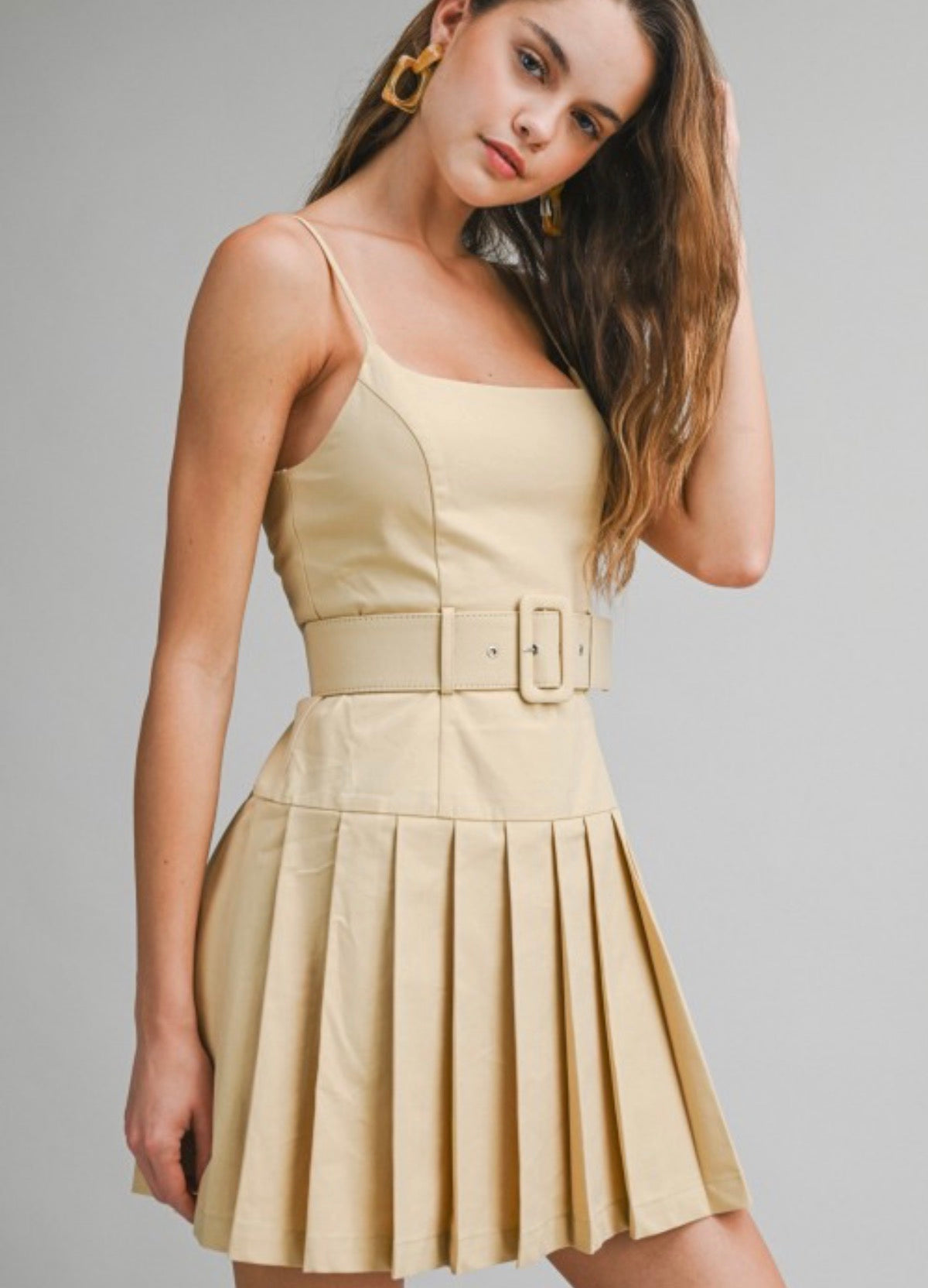 Pleated Skirt Dress