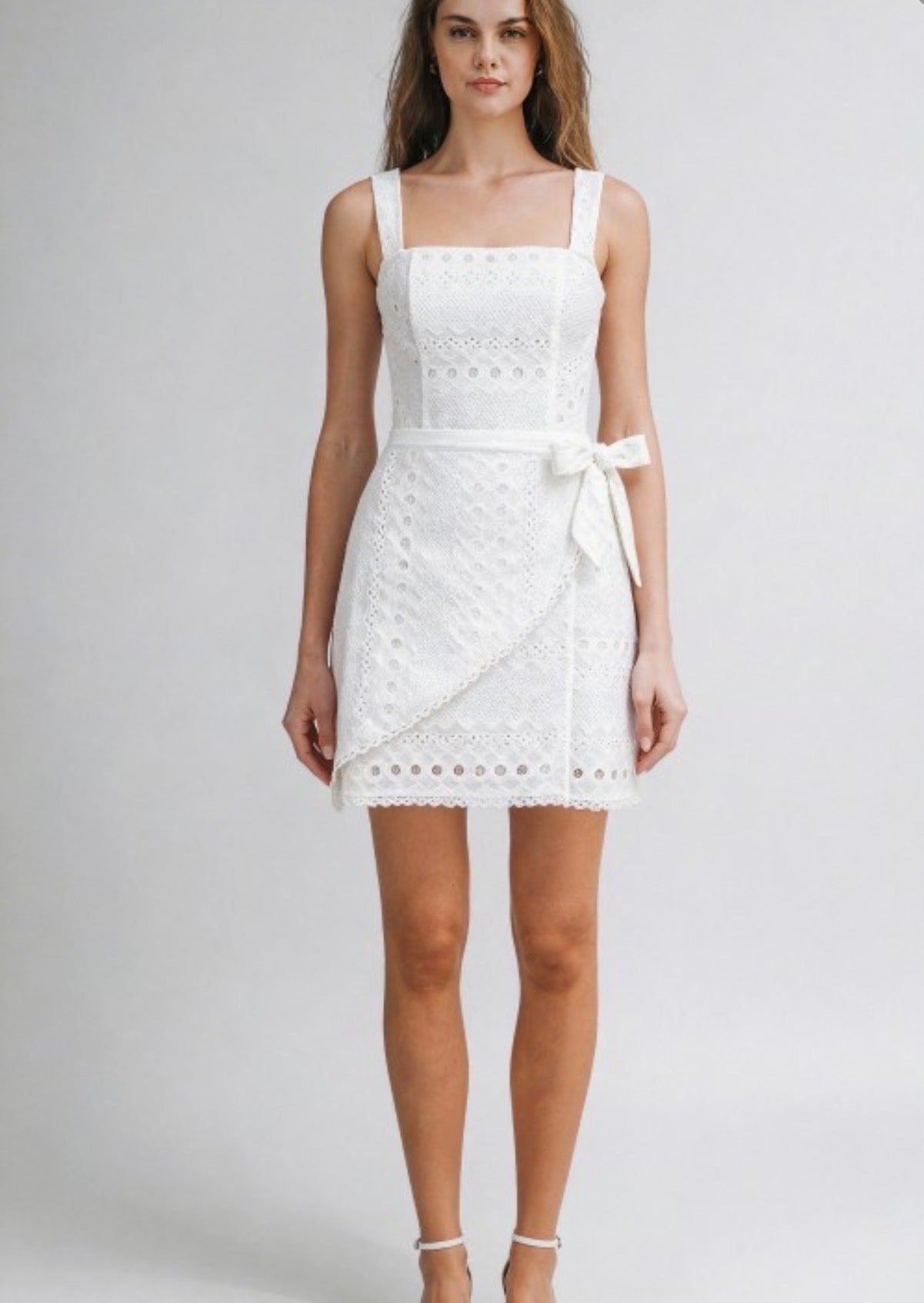 Eyelet Mini Dress