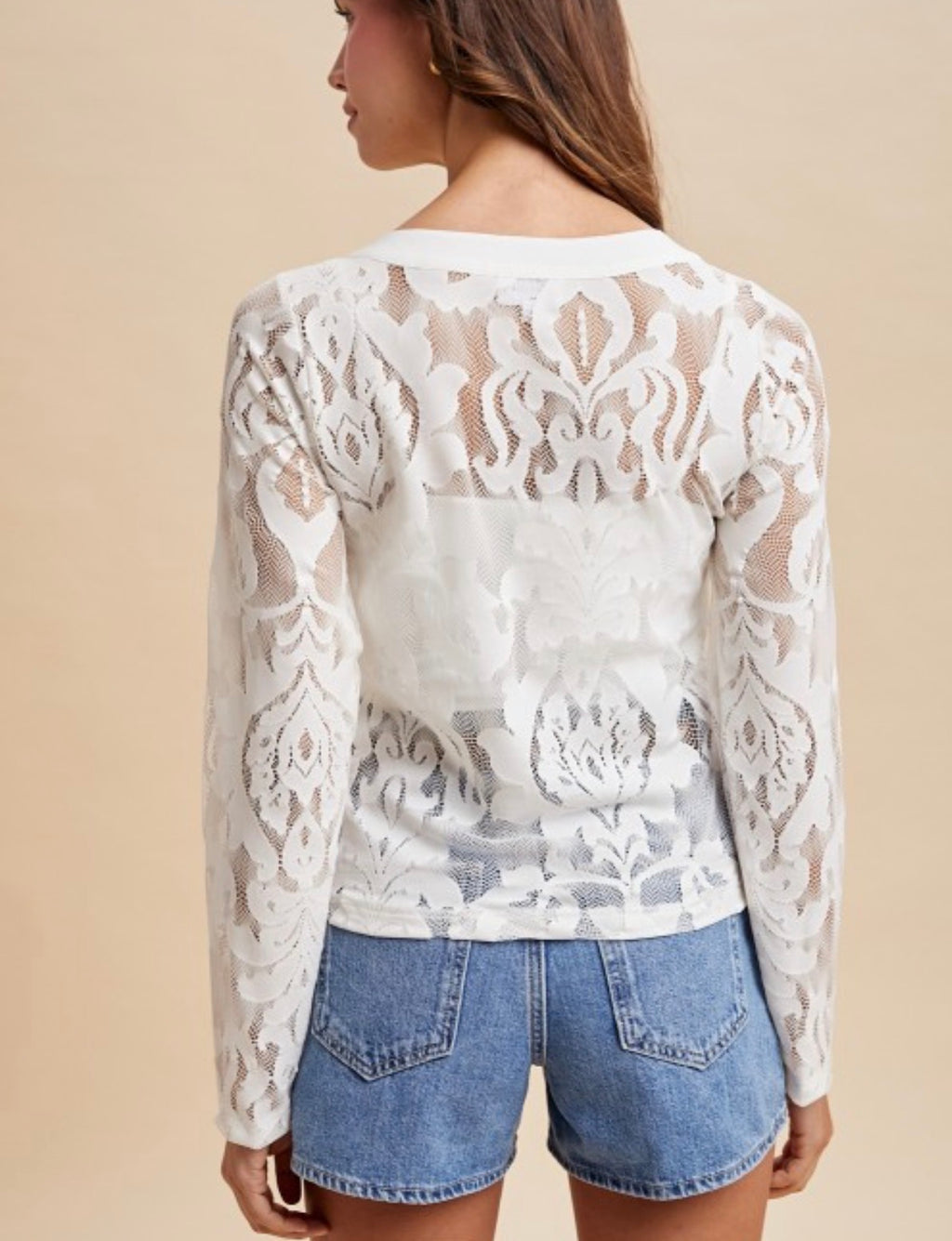 Floral Jacquard Lace Top