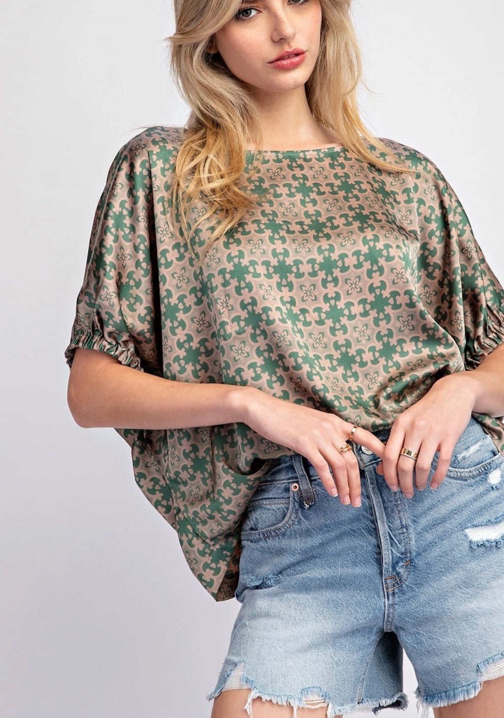 Silky Dolman Sleeve Top