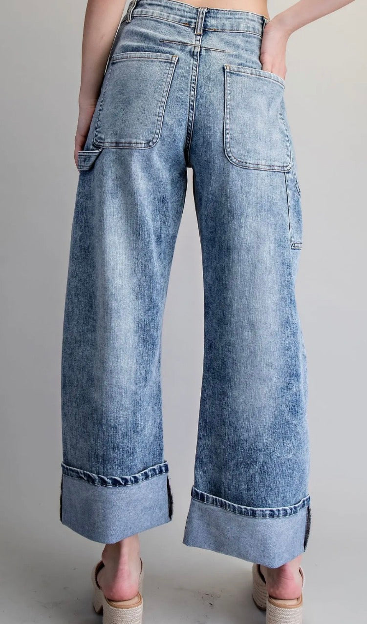 Cropped Barrel Jeans