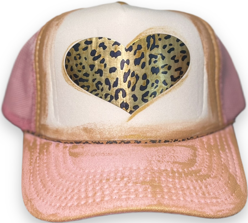 Cheetah Heart Trucker Hat