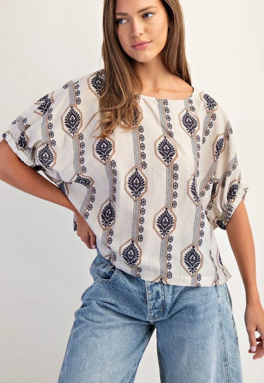 Floral Puff Sleeve Top