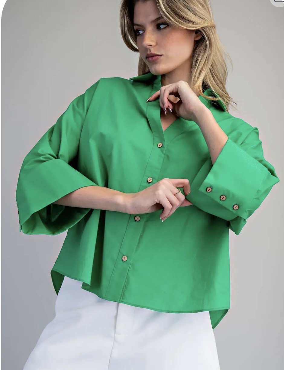 Back Pleat Button Down
