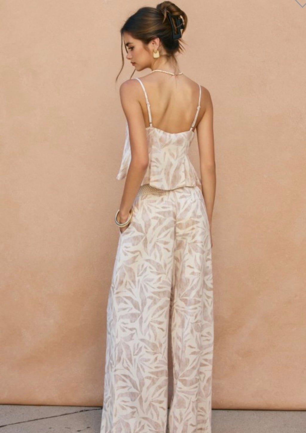 Linen Blend Print Set