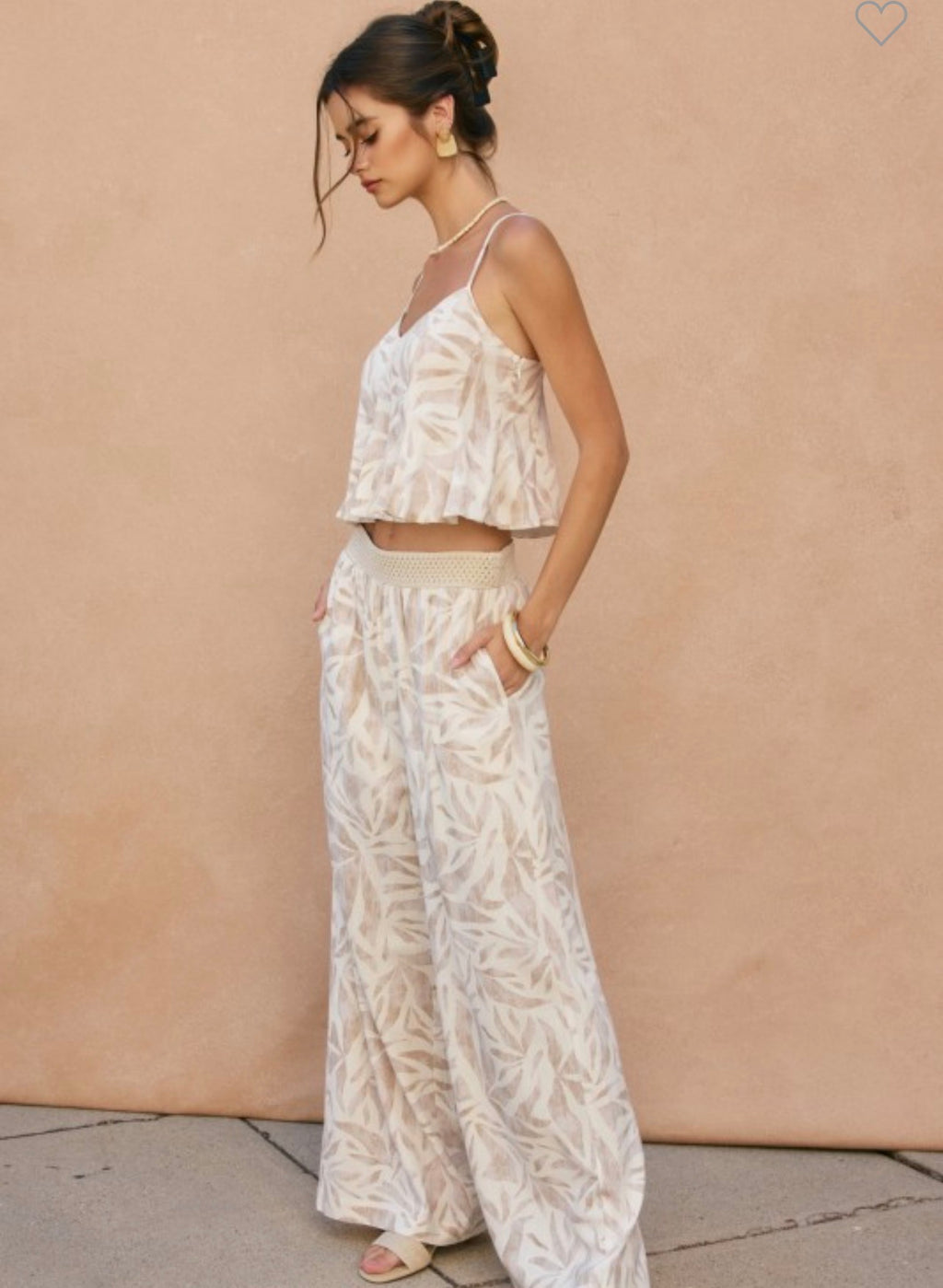Linen Blend Print Set