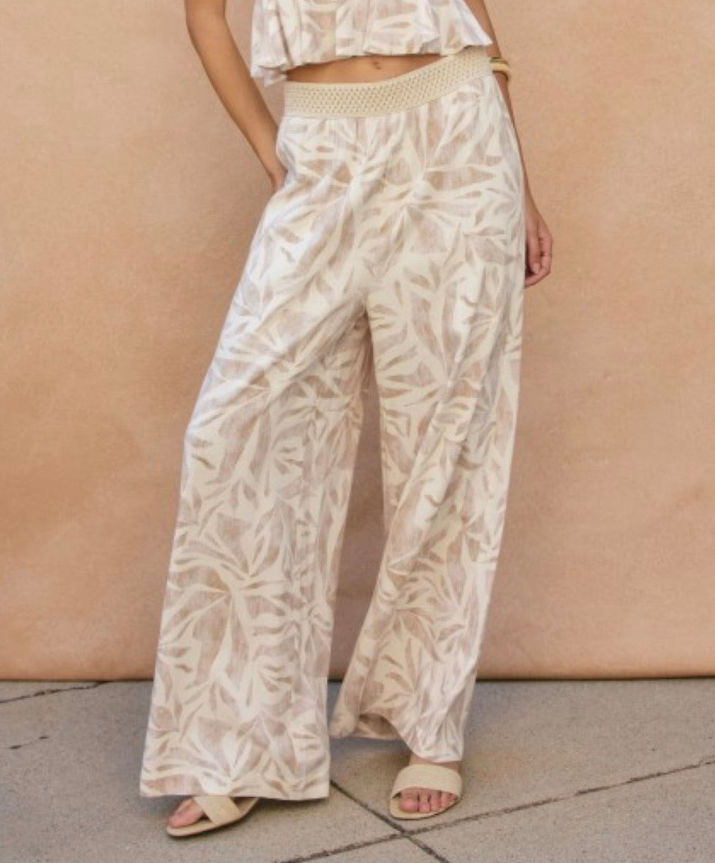 Linen Blend Print Set