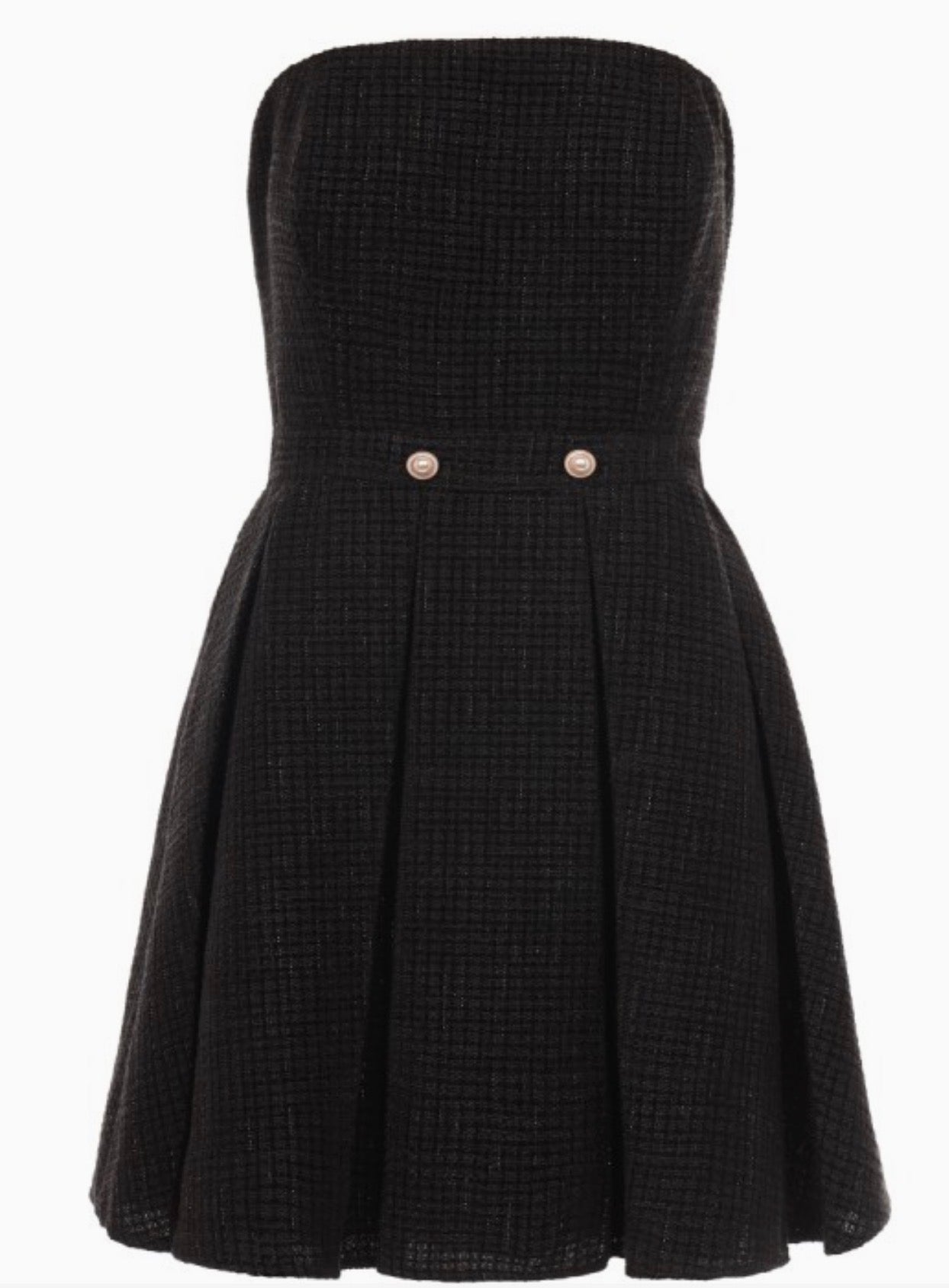 Strapless Tweed Mini