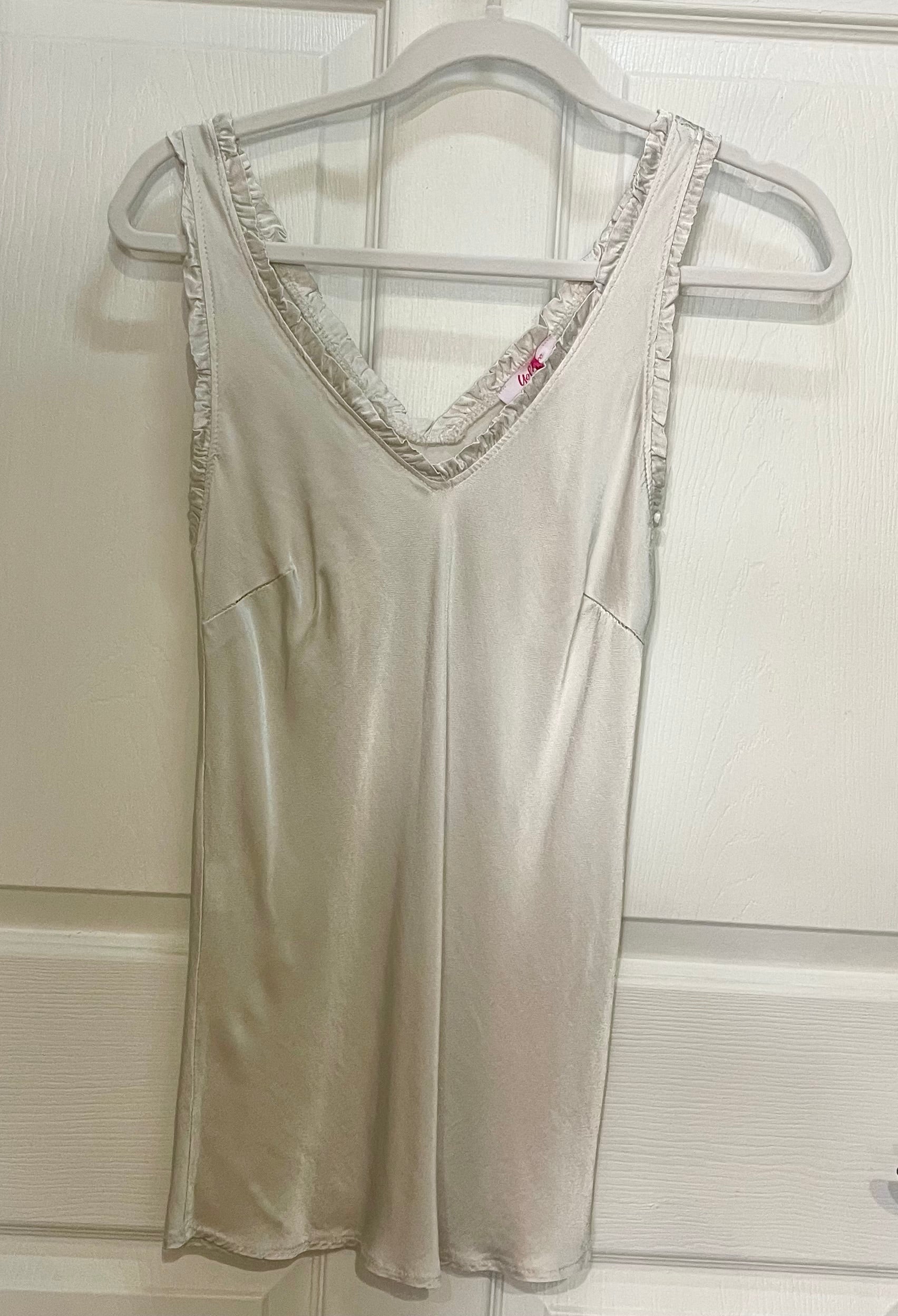 Satin Ruffle Trim Cami