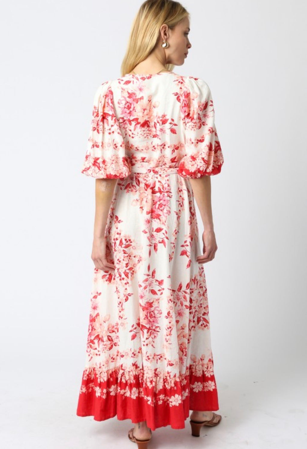 Red Floral Maxi Dress