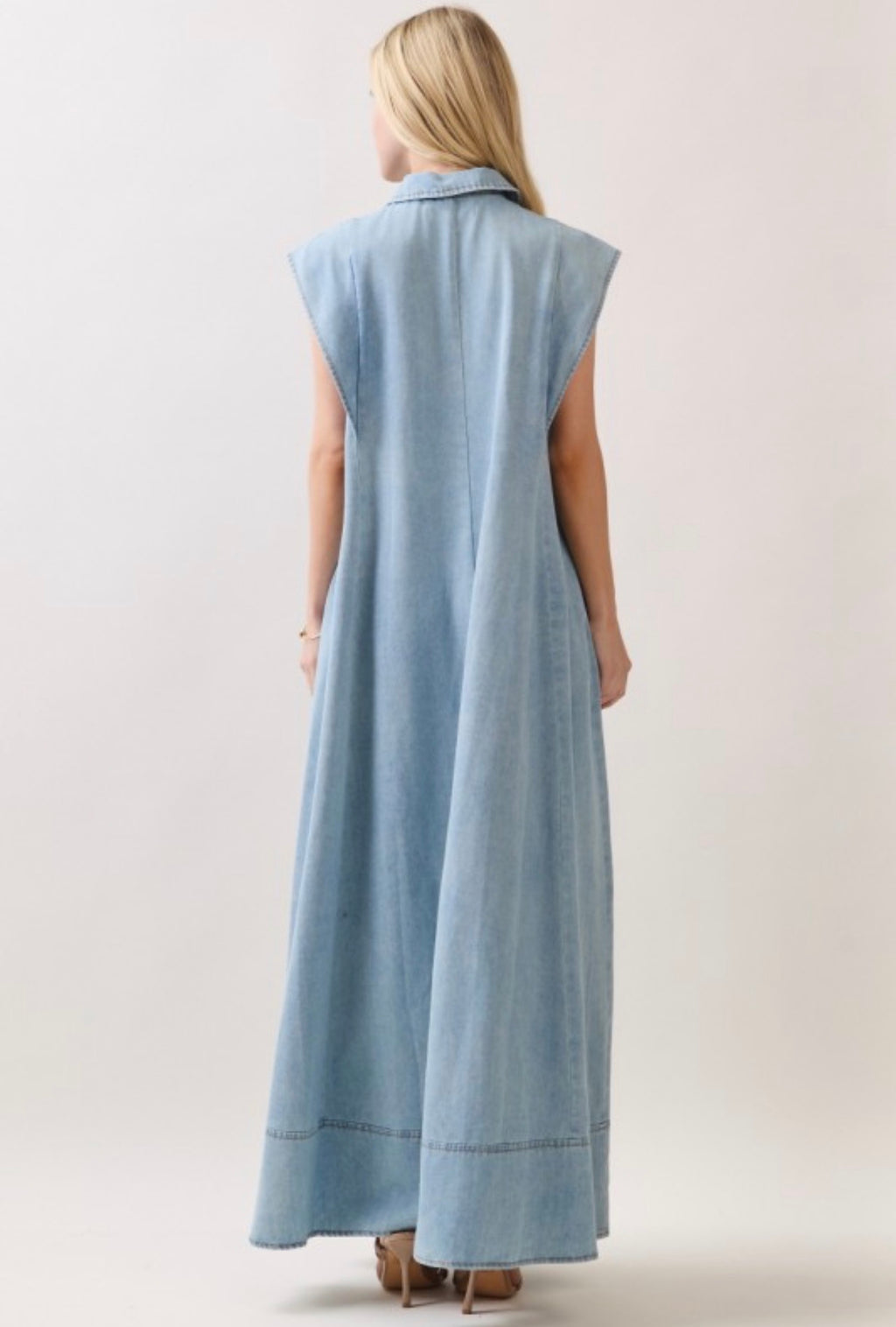 Button Down Denim Maxi
