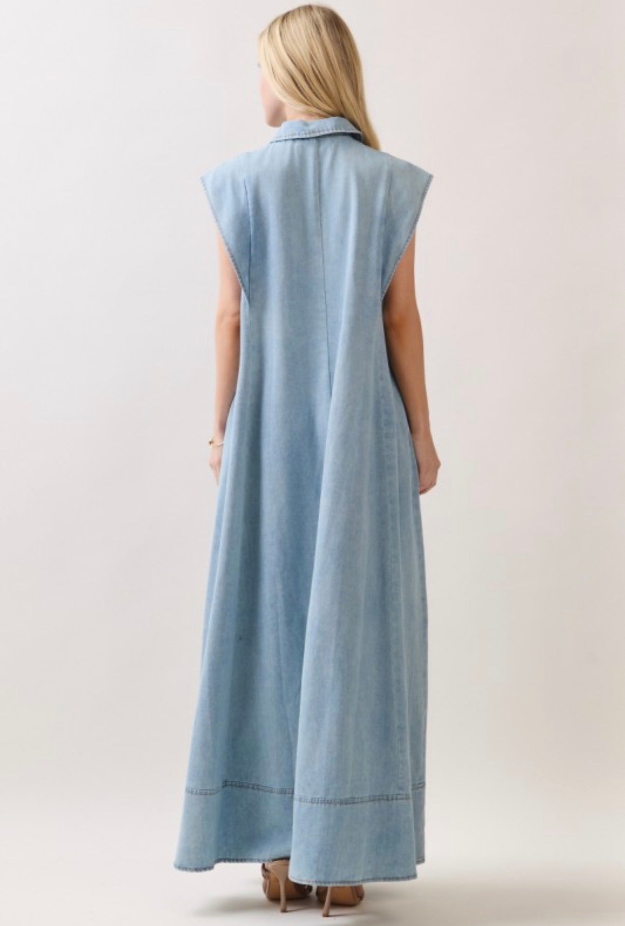 Button Down Denim Maxi