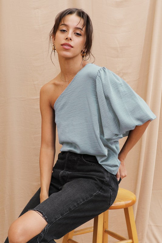 One Sleeve Bubble Top