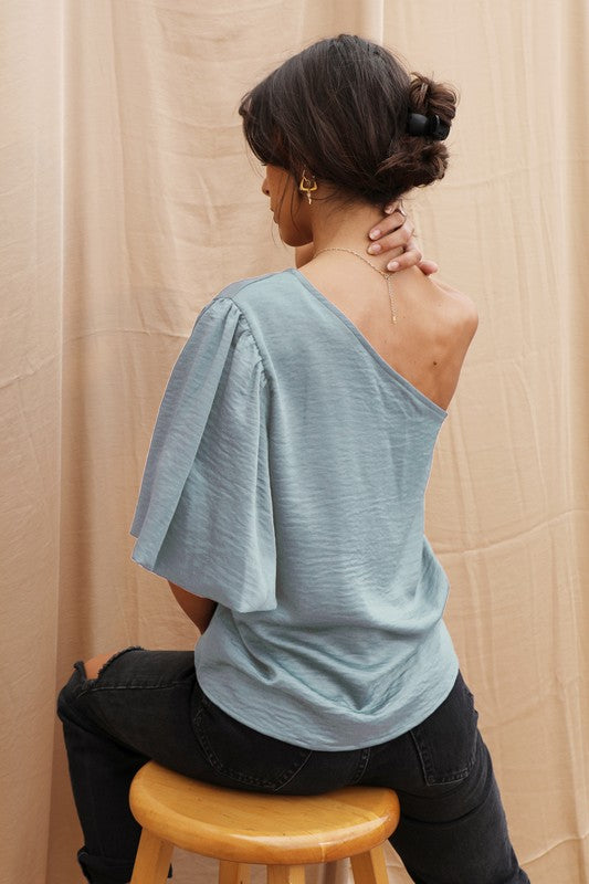 One Sleeve Bubble Top