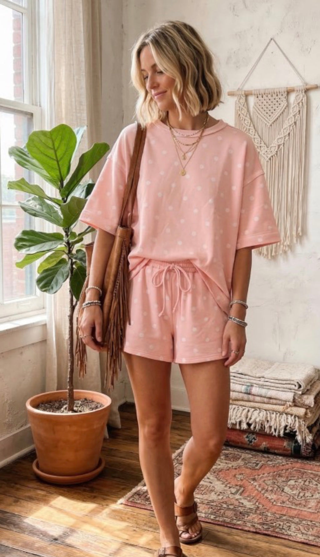 Pink Polka Dot Scuba Set