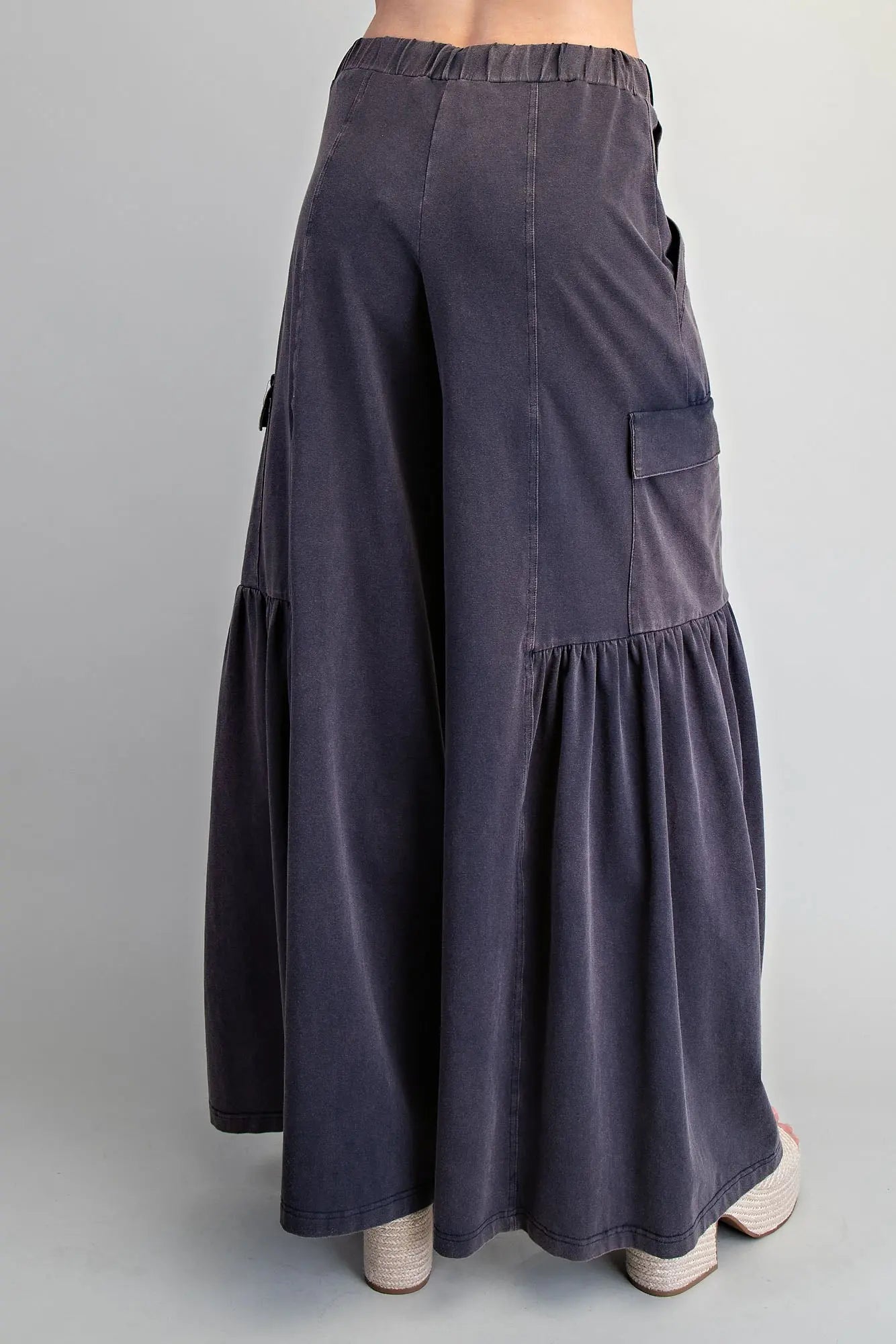 Mineral Wash Wide Leg Pants