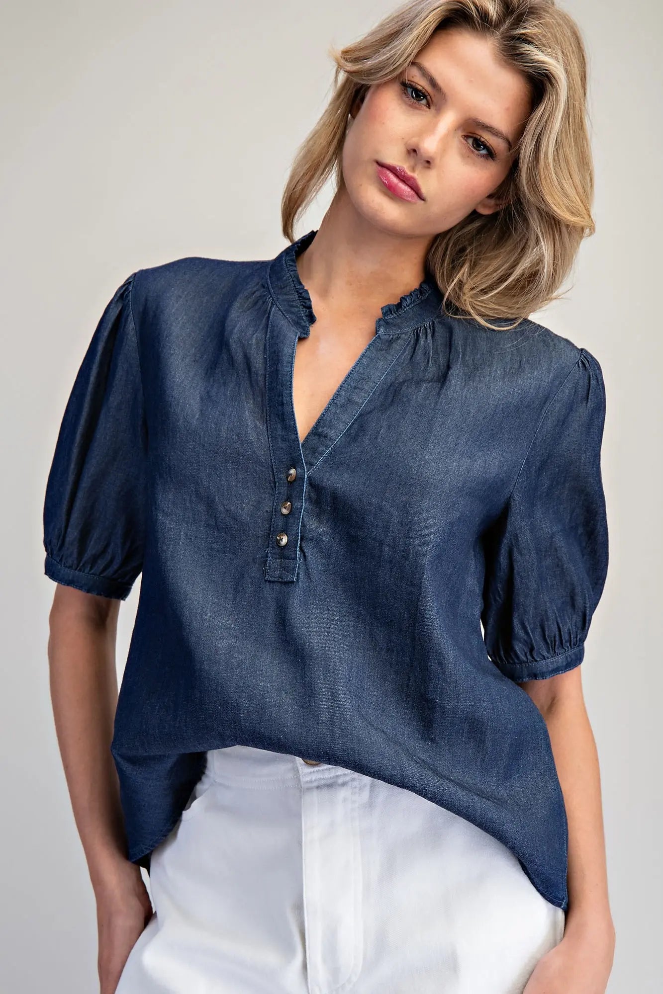 Dark Denim Blue Top