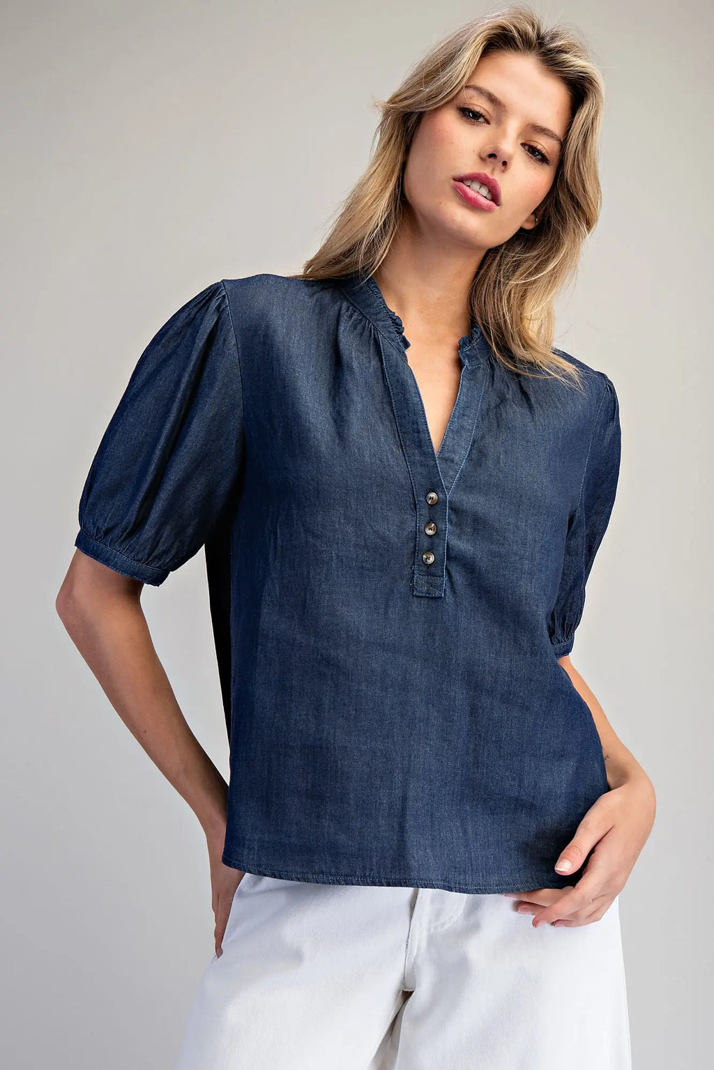 Dark Denim Blue Top