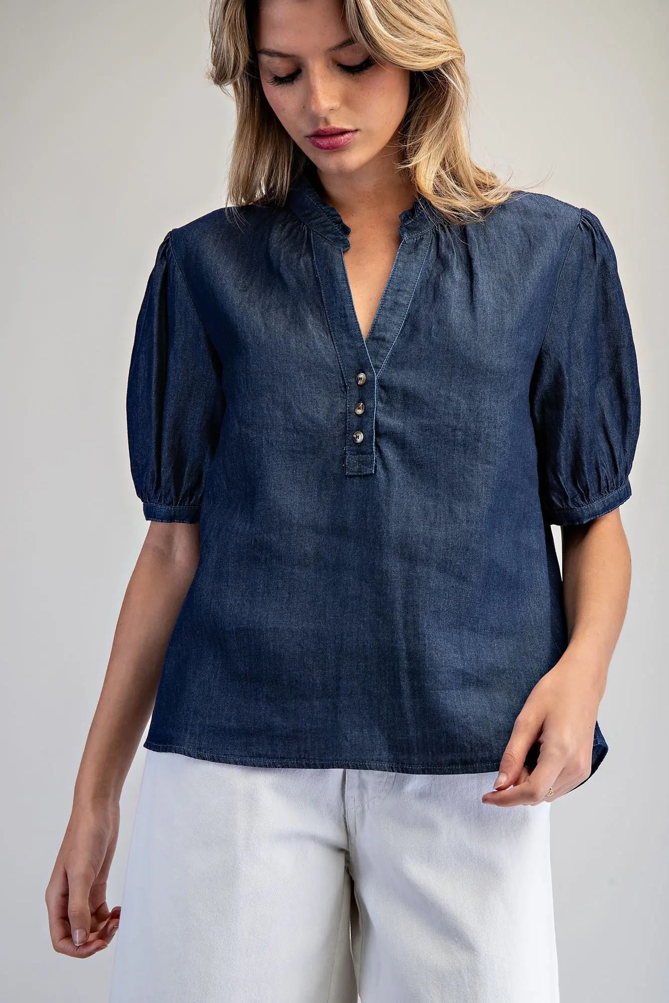 Dark Denim Blue Top