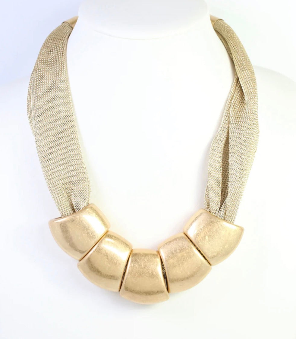 Gold Mesh Necklace