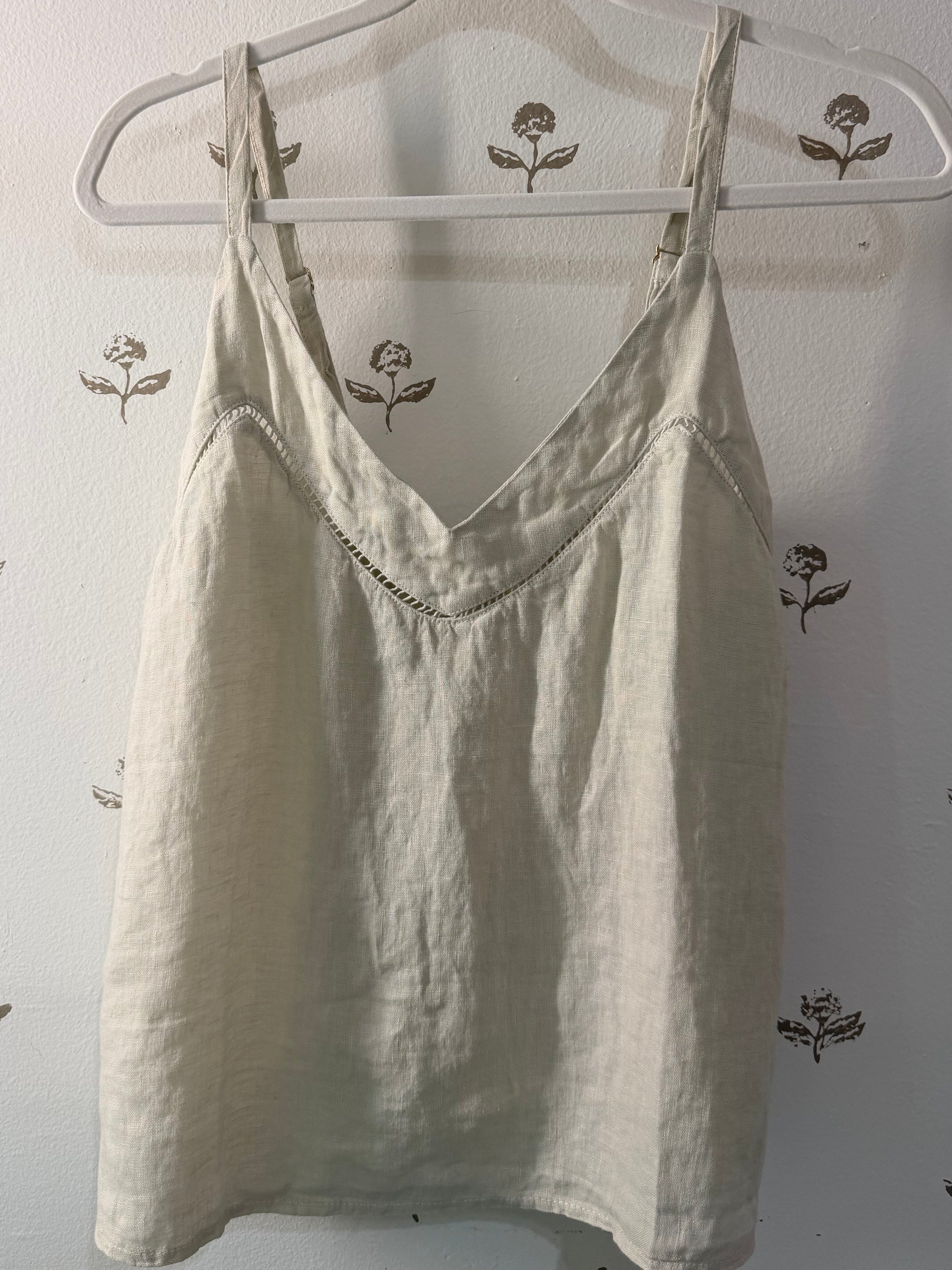 Linen V-Neck Camisole Top