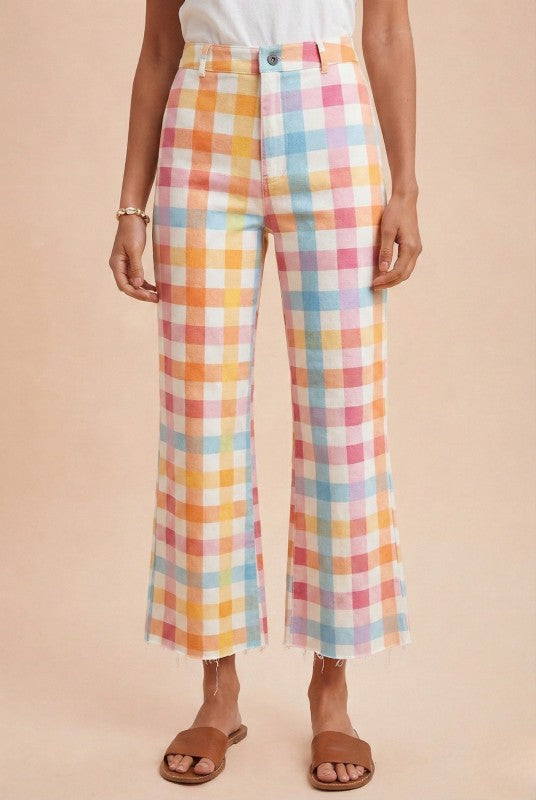 Pastel Gingham Jean