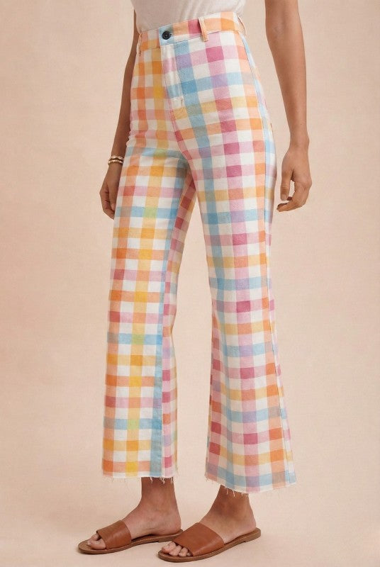 Pastel Gingham Jean