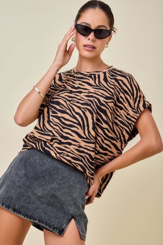 Tiger Stripe Dolman Top